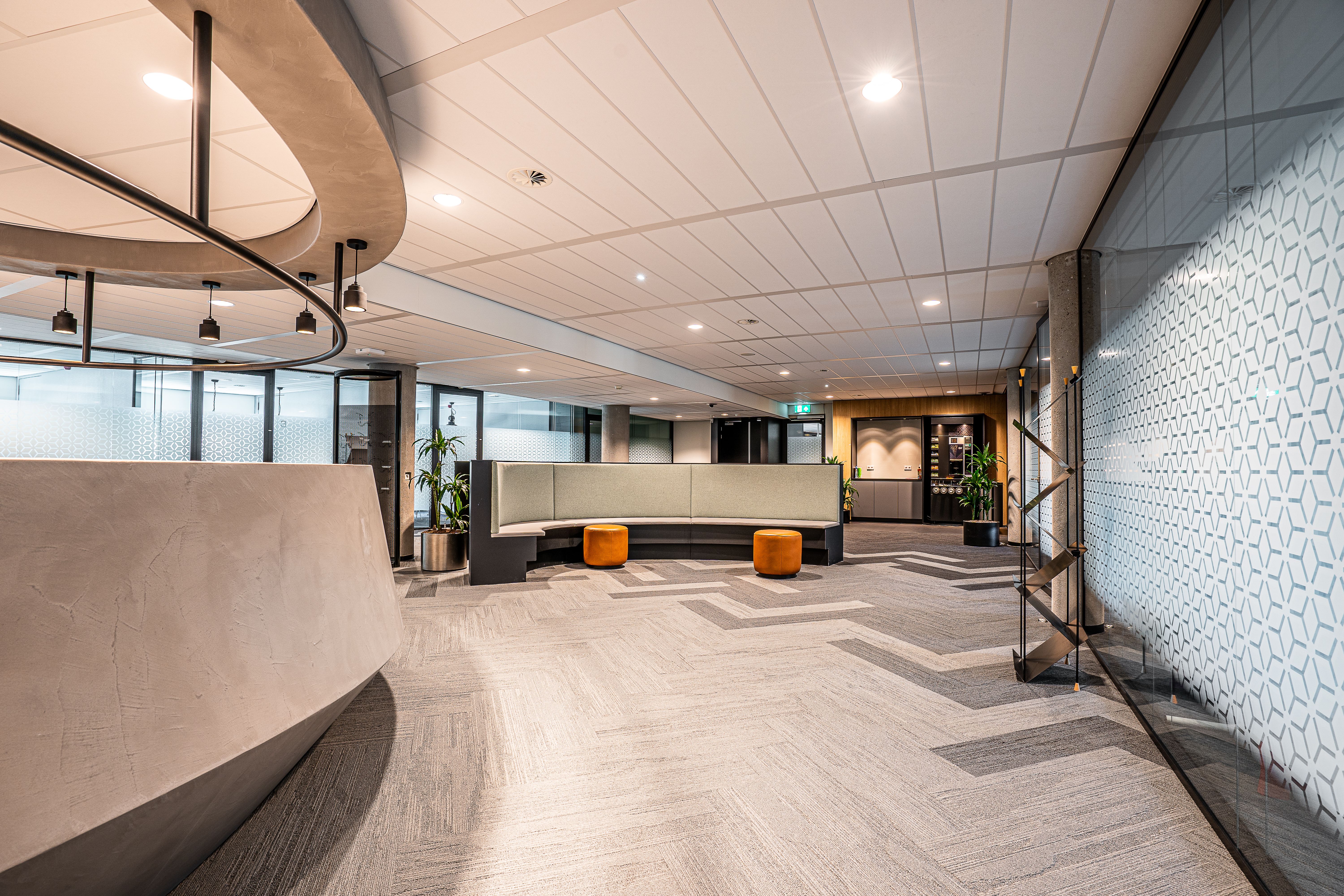 Refined and professionally maintained commercial interior